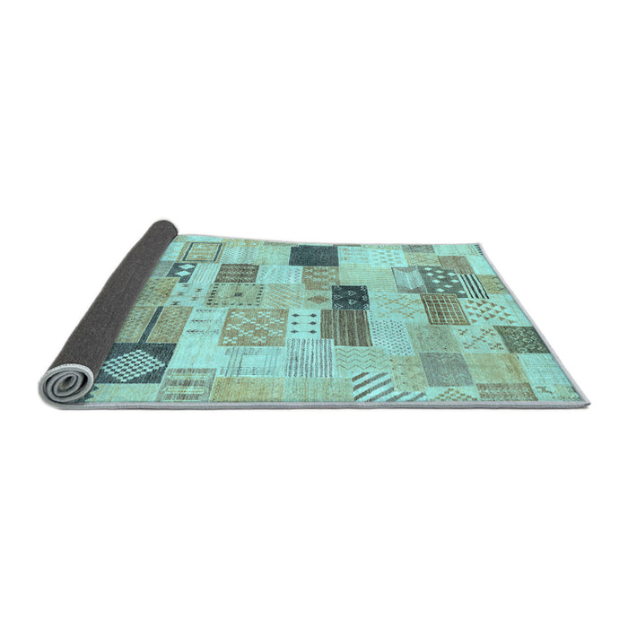 Sideview of Abstract Light Blue Modern Rug, abs3525lblu