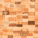 Square Abstract Orange Modern Rug, abs3525org