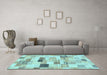 Machine Washable Abstract Light Blue Modern Rug in a Living Room, wshabs3525lblu