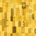 Square Abstract Yellow Modern Rug, abs3525yw