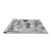 Sideview of Machine Washable Abstract Gray Modern Rug, wshabs3525gry