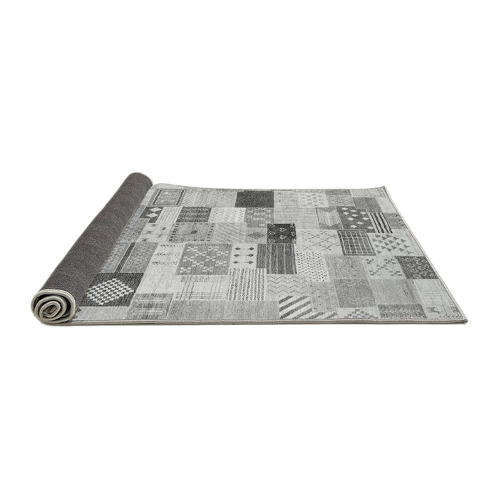 Sideview of Abstract Gray Modern Rug, abs3525gry