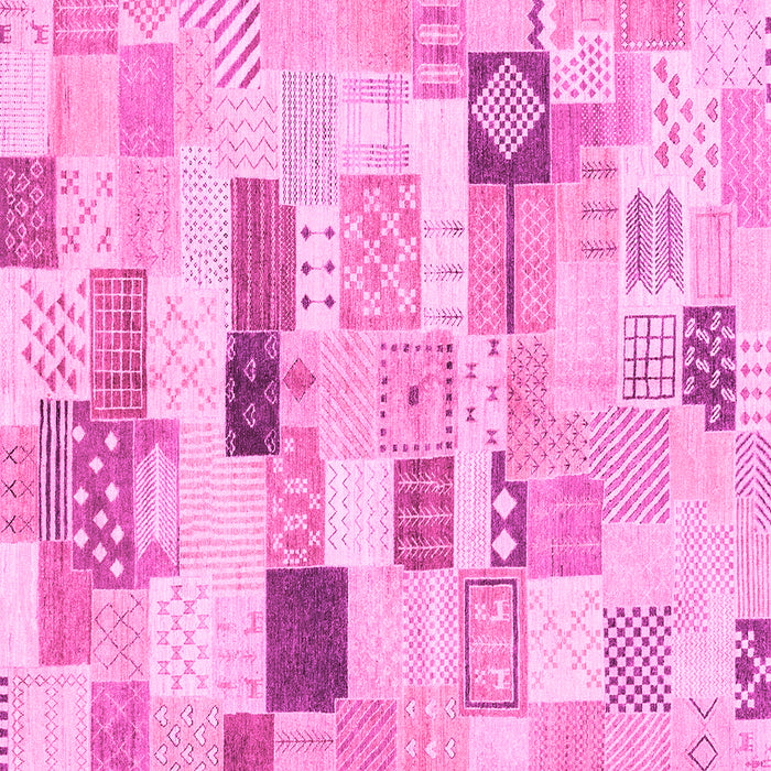 Square Abstract Pink Modern Rug, abs3525pnk