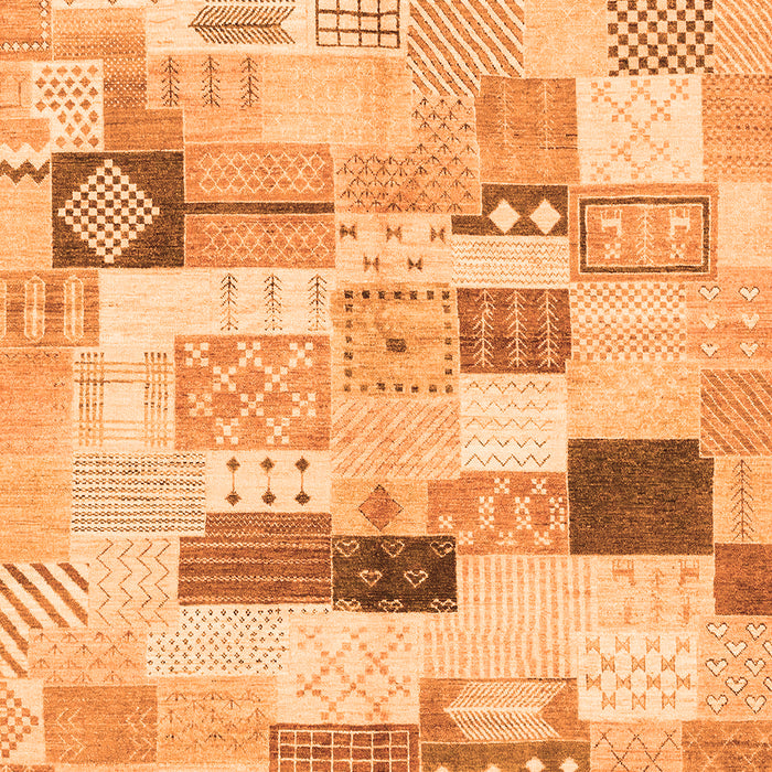 Machine Washable Abstract Orange Modern Area Rugs, wshabs3525org