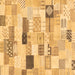 Square Abstract Brown Modern Rug, abs3525brn