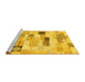 Sideview of Machine Washable Abstract Yellow Modern Rug, wshabs3525yw