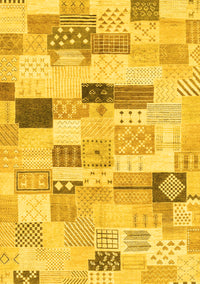 Abstract Yellow Modern Rug, abs3525yw