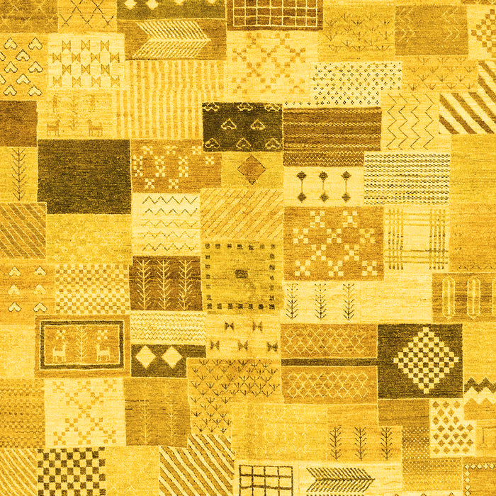 Abstract Yellow Modern Rug, abs3525yw