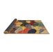 Sideview of Abstract Red Brown Modern Rug, abs3526