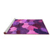 Sideview of Machine Washable Abstract Purple Modern Area Rugs, wshabs3526pur