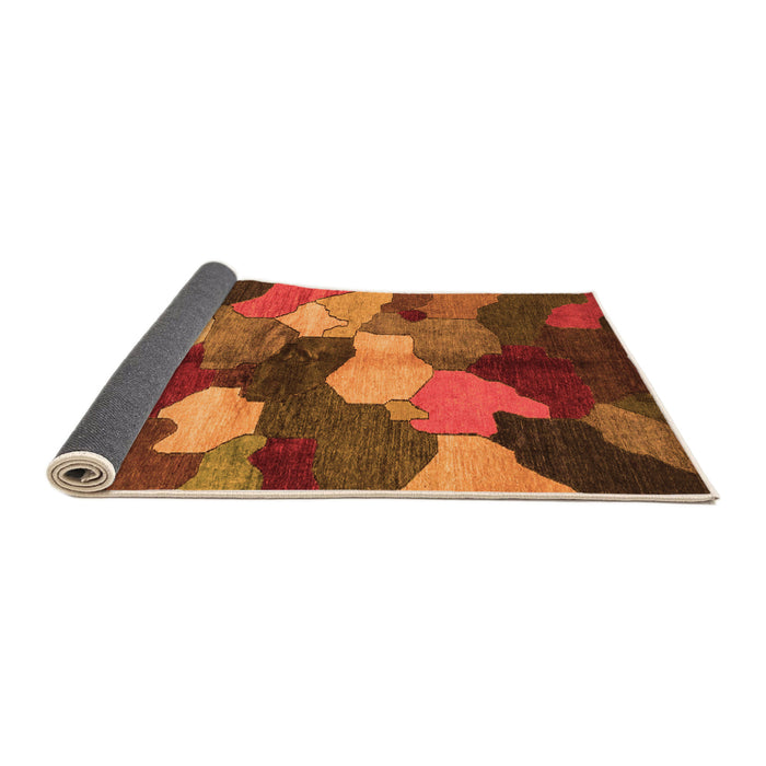 Sideview of Abstract Orange Modern Rug, abs3526org