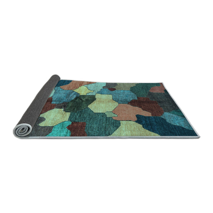 Sideview of Abstract Light Blue Modern Rug, abs3526lblu