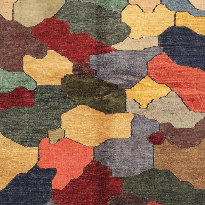 Machine Washable Abstract Red Brown Rug, wshabs3526