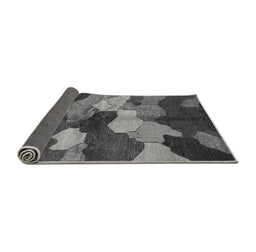 Sideview of Abstract Gray Modern Rug, abs3526gry