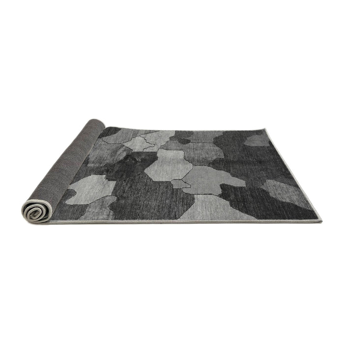 Sideview of Abstract Gray Modern Rug, abs3526gry