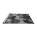 Sideview of Machine Washable Abstract Gray Modern Rug, wshabs3526gry