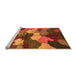 Sideview of Machine Washable Abstract Orange Modern Area Rugs, wshabs3526org