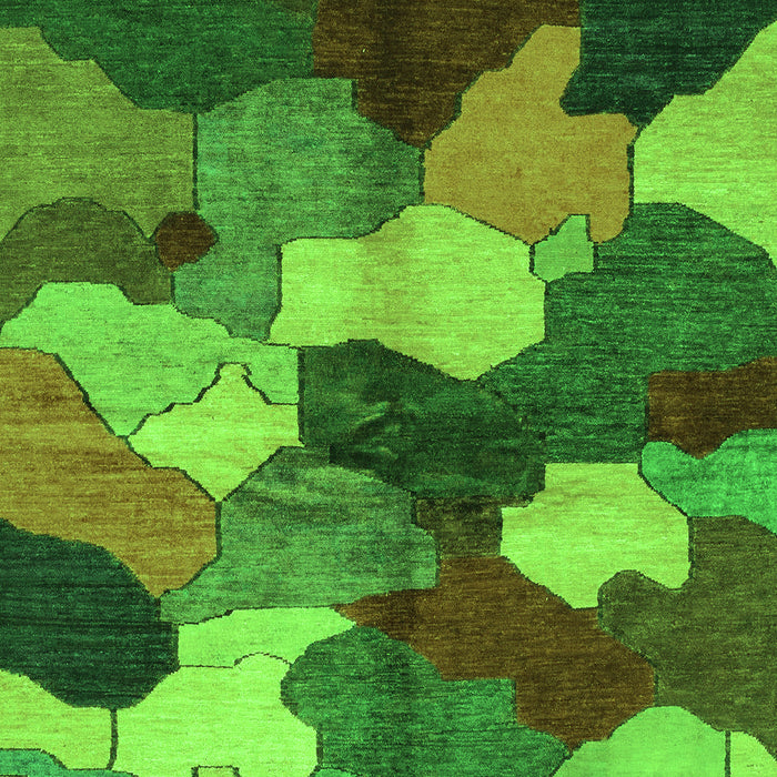 Machine Washable Abstract Green Modern Area Rugs, wshabs3526grn
