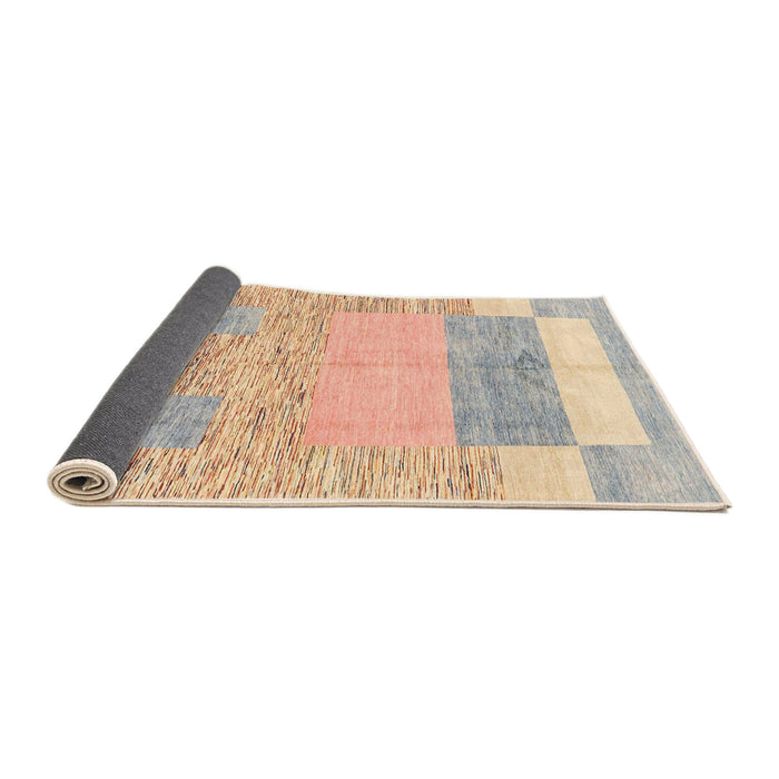 Sideview of Abstract Light Copper Gold Modern Rug, abs3527