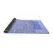 Sideview of Abstract Blue Modern Rug, abs3527blu