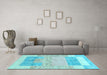 Machine Washable Abstract Light Blue Modern Rug in a Living Room, wshabs3527lblu