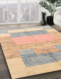 Abstract Light Copper Gold Modern Rug, abs3527