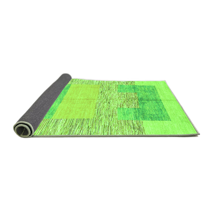 Sideview of Abstract Green Modern Rug, abs3527grn