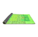 Sideview of Abstract Green Modern Rug, abs3527grn