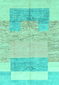 Abstract Turquoise Modern Rug, abs3527turq