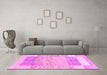 Machine Washable Abstract Pink Modern Rug in a Living Room, wshabs3527pnk