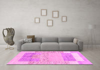 Machine Washable Abstract Pink Modern Rug, wshabs3527pnk