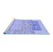 Sideview of Machine Washable Abstract Blue Modern Rug, wshabs3527blu