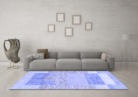 Machine Washable Abstract Blue Modern Rug, wshabs3527blu