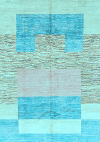 Abstract Light Blue Modern Rug, abs3527lblu