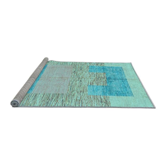Sideview of Machine Washable Abstract Light Blue Modern Rug, wshabs3527lblu