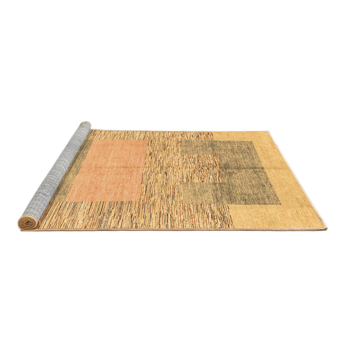 Sideview of Machine Washable Abstract Brown Modern Rug, wshabs3527brn