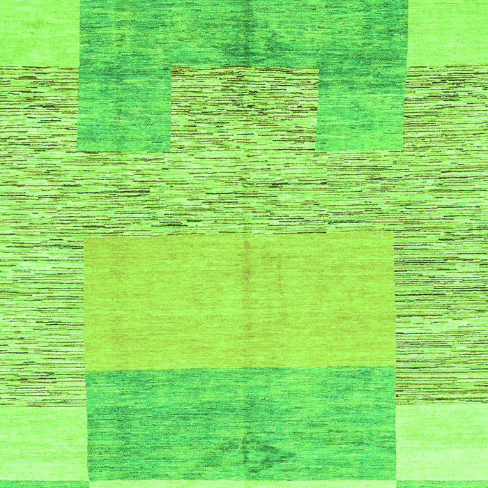 Machine Washable Abstract Green Modern Area Rugs, wshabs3527grn