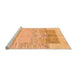 Sideview of Machine Washable Abstract Orange Modern Area Rugs, wshabs3527org