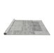 Sideview of Machine Washable Abstract Gray Modern Rug, wshabs3527gry