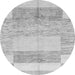 Round Machine Washable Abstract Gray Modern Rug, wshabs3527gry