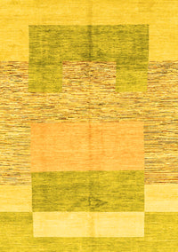 Abstract Yellow Modern Rug, abs3527yw