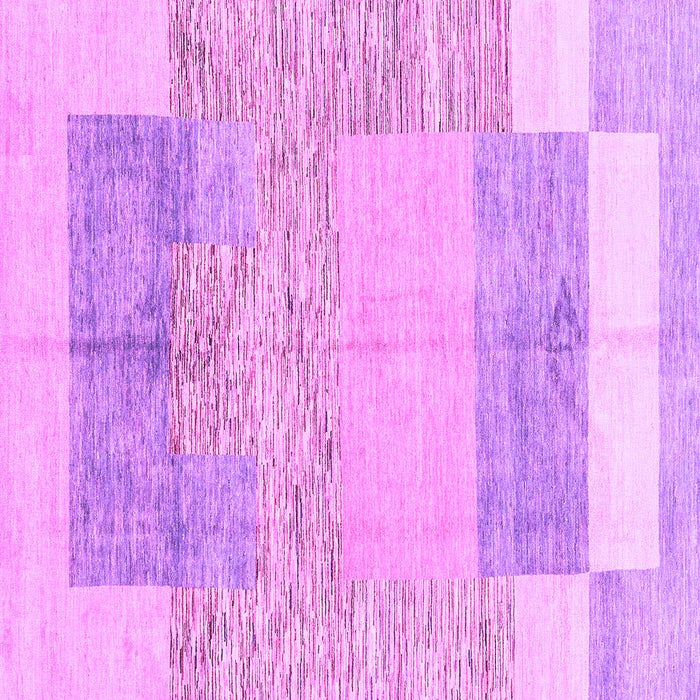 Square Machine Washable Abstract Purple Modern Area Rugs, wshabs3527pur
