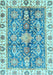 Machine Washable Oriental Light Blue Traditional Rug, wshabs3528lblu