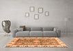 Machine Washable Oriental Orange Traditional Area Rugs in a Living Room, wshabs3528org