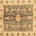 Square Machine Washable Oriental Brown Traditional Rug, wshabs3528brn