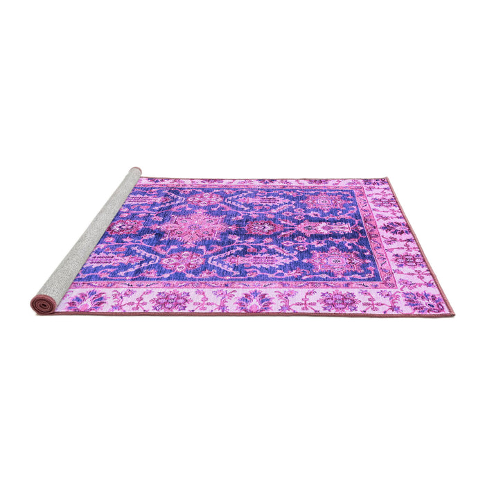 Sideview of Machine Washable Oriental Purple Traditional Area Rugs, wshabs3528pur