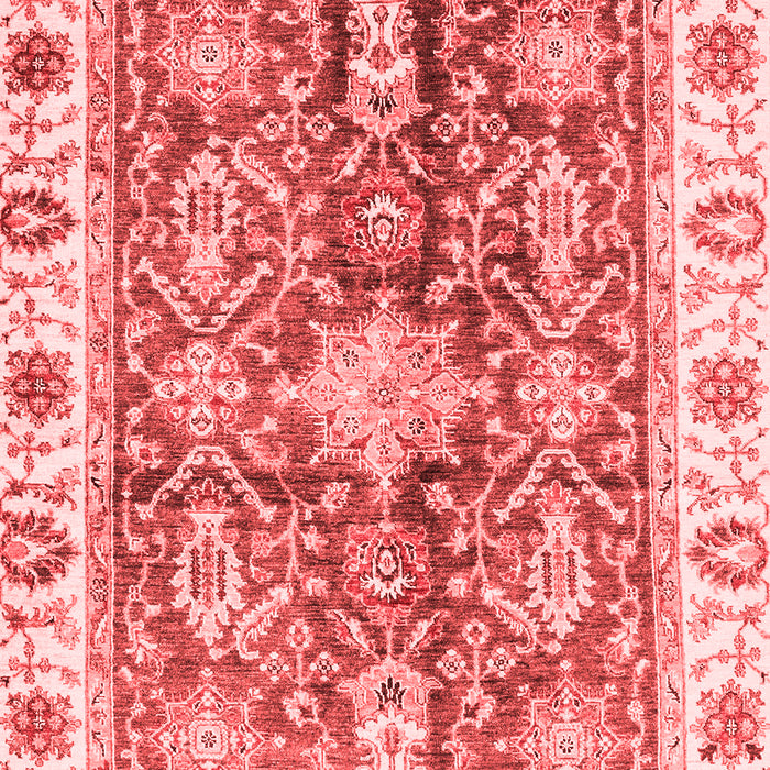 Machine Washable Oriental Red Traditional Rug, wshabs3528red