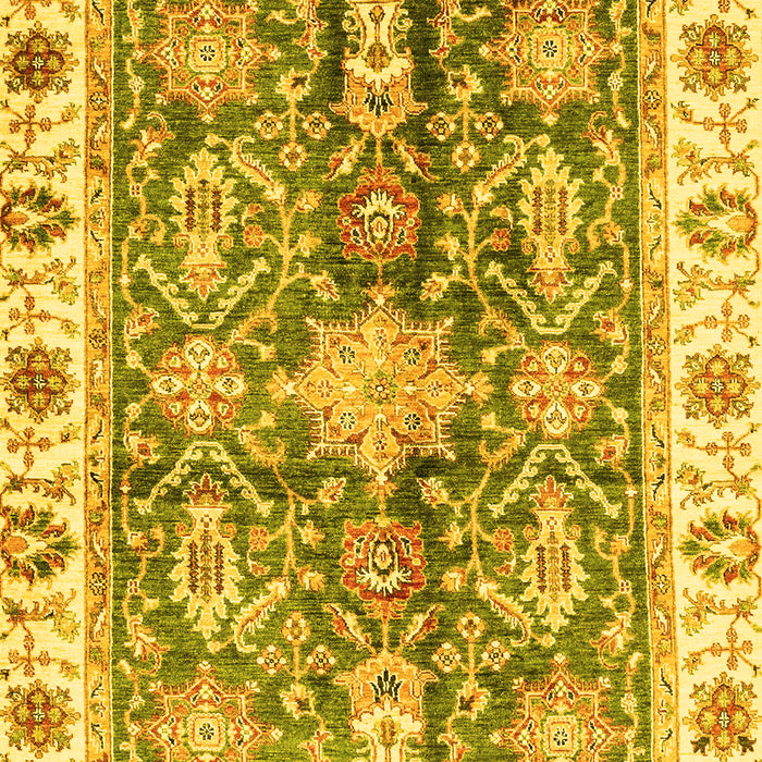 Oriental Yellow Traditional Rug, abs3528yw