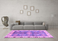 Machine Washable Oriental Purple Traditional Rug, wshabs3528pur