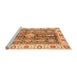 Sideview of Machine Washable Oriental Orange Traditional Area Rugs, wshabs3528org